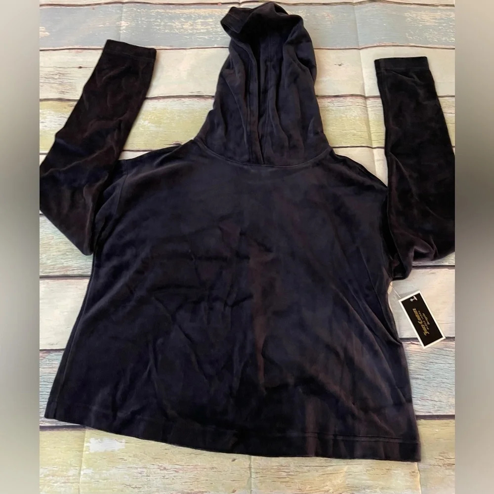 Juicy Couture Velour Hooded Pullover, Regal (Blue), Medium, NWT - Picture 7 of 14